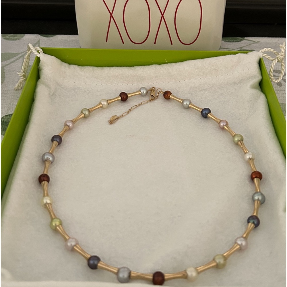 New Pearl necklace with 14k